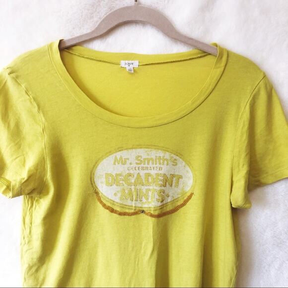 J. Crew Yellow Mr. Smith’s Decadent Mints Shirt - Picture 2 of 14